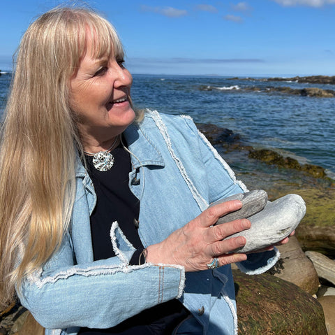 Arctic Stream Occasion Necklace in Arctic Blue Enamel