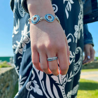 Skyran Enamelled Ring in Sterling Silver by Sheila Fleet Jewellery