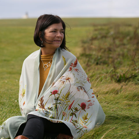 Summer Meadow Scarf by Sheila Fleet