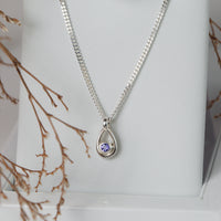 Tanzanite Birthstone Petite Droplet Pendant by Sheila Fleet Jewellery