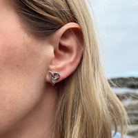 Tidal Stud Earrings in Sterling Silver