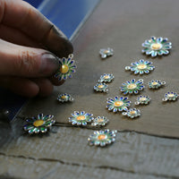Daisies at Dawn Occasion Necklace in SCAA Enamel by Sheila Fleet Jewellery