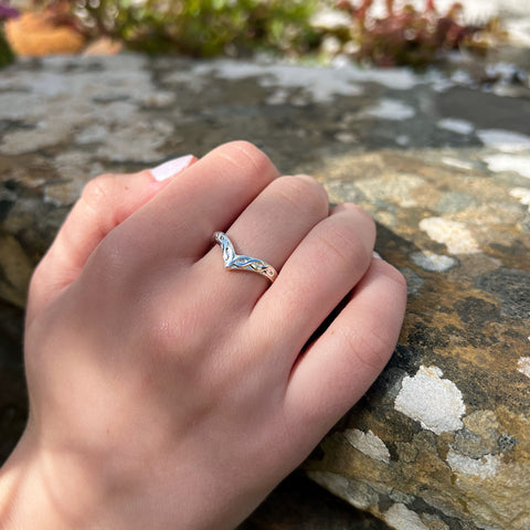 Wishbone Celtic Ring in Sterling Silver by Sheila Fleet Jewellery