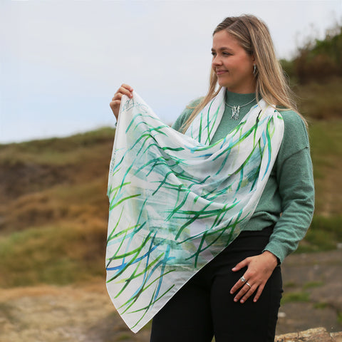 Wild Grasses Scarf by Sheila Fleet