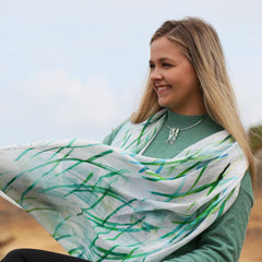 Wild Grasses Scarf by Sheila Fleet