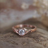 Celtic Twist 0.40ct Diamond Solitaire Ring in 9ct Rose Gold by Sheila Fleet Jewellery