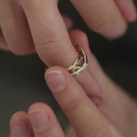 Tidal Ring in 9ct Yellow, White & Rose Gold