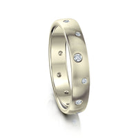 Traditional 12-diamond 4mm Constellation Ring in 18ct White Gold by Sheila Fleet Jewellery