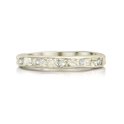 Matrix 12-Diamond Band in 18ct White Gold by Sheila Fleet Jewellery