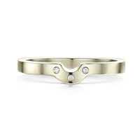 Diamond Arch Wedding Band in 18ct White Gold (to match DR179) by Sheila Fleet Jewellery