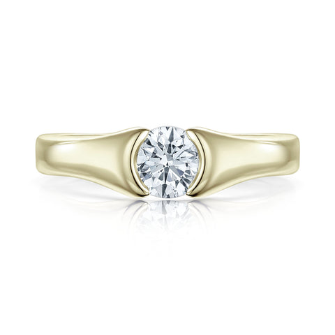 Venus 0.5ct Solitaire Diamond Ring in 18ct White Gold by Sheila Fleet Jewellery
