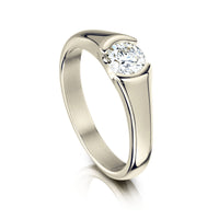 Venus 0.5ct Solitaire Diamond Ring in 18ct White Gold by Sheila Fleet Jewellery