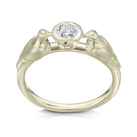 Dove Diamond Ring in 18ct White Gold