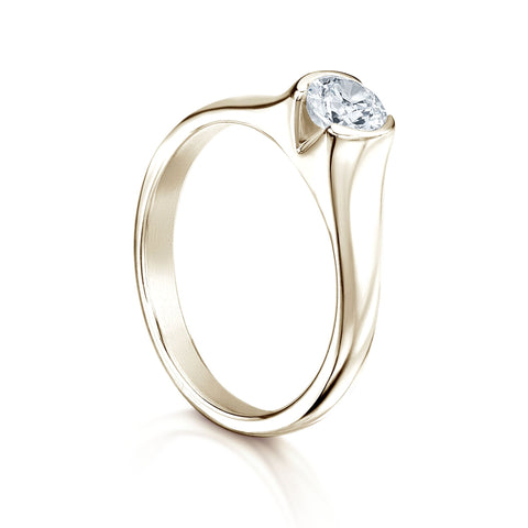 North Star 0.5ct Diamond Ring in 18ct White Gold by Sheila Fleet Jewellery