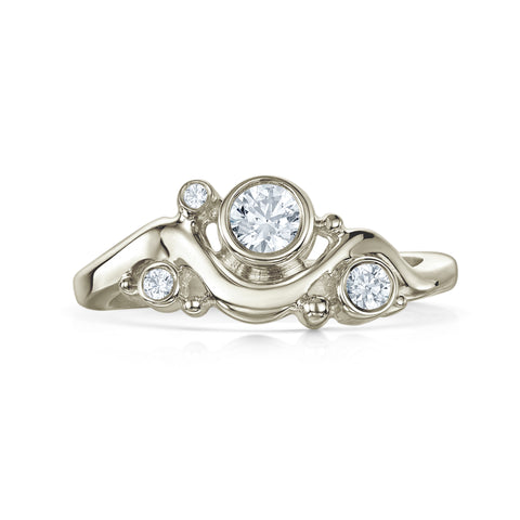Cosmos Constellation Ring in 18ct White Gold by Sheila Fleet Jewellery