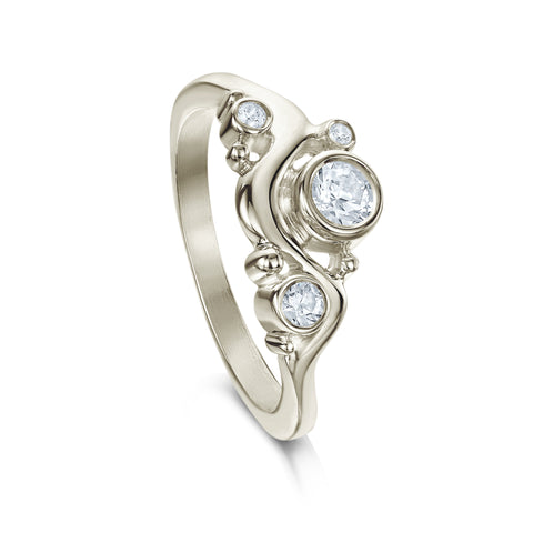 Cosmos Constellation Ring in 18ct White Gold by Sheila Fleet Jewellery