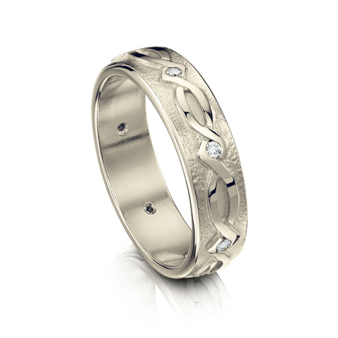 Sweetheart Diamond Ring in 18ct White Gold by Sheila Fleet Jewellery