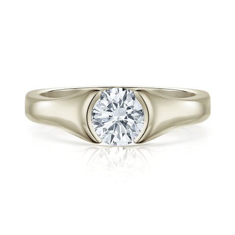 Venus 1.0ct Solitaire Diamond Ring in 18ct White Gold by Sheila Fleet Jewellery