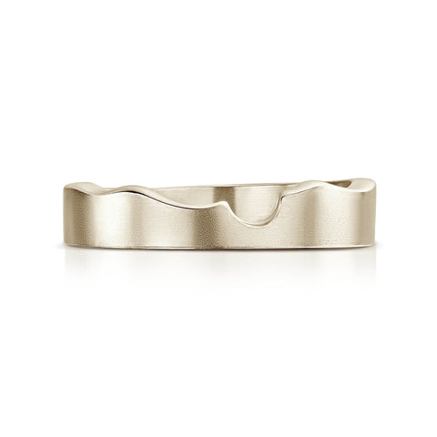 River Ripples Wedding Band in 18ct White Gold by Sheila Fleet Jewellery