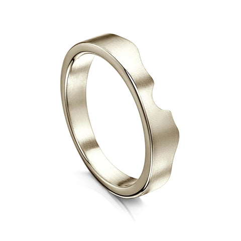 River Ripples Wedding Band in 18ct White Gold by Sheila Fleet Jewellery