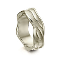Sea Motion Ring in 18ct White Gold by Sheila Fleet Jewellery