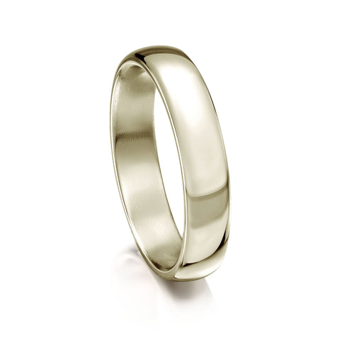 Traditional 4mm Wedding Ring in 18ct White Gold by Sheila Fleet Jewellery