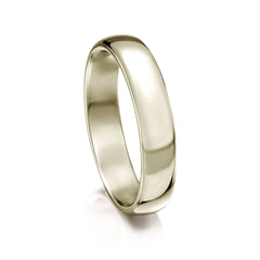 Traditional 4mm Wedding Ring in 18ct White Gold by Sheila Fleet Jewellery