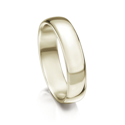 Traditional 5mm Wedding Ring in 18ct White Gold by Sheila Fleet Jewellery
