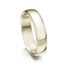 Traditional 5mm Wedding Ring in 18ct White Gold by Sheila Fleet Jewellery