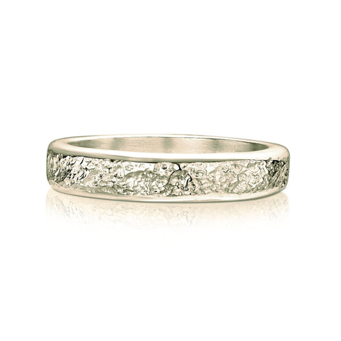 Matrix 4mm Band in 18ct White Gold by Sheila Fleet Jewellery