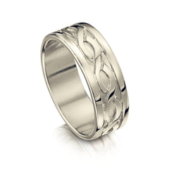 Pierowall Twist Celtic Ring in 18ct White Gold by Sheila Fleet Jewellery