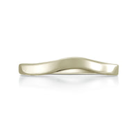 Contemporary Curve Wedding Band in 18ct White Gold (to match DR181) by Sheila Fleet Jewellery