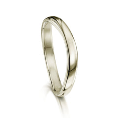 Wave Ring in 18ct White Gold by Sheila Fleet Jewellery