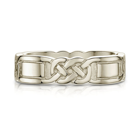 Lover’s Knot Dress Ring in 18ct White Gold by Sheila Fleet Jewellery