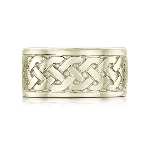 Book of Kells Dress Ring in 18ct White Gold by Sheila Fleet Jewellery