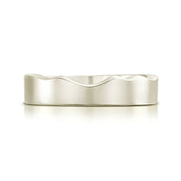 River Ripples Wedding Ring in 18ct White Gold by Sheila Fleet Jewellery