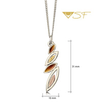 Seasons Autumn Enamel Small Pendant in 18ct Scottish Gold by Sheila Fleet Jewellery