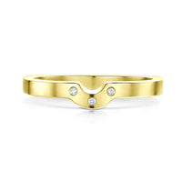 Diamond Arch Wedding Band in 18ct Yellow Gold (to match DR179) by Sheila Fleet Jewellery