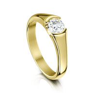 Venus 0.5ct Solitaire Diamond Ring in 18ct Yellow Gold by Sheila Fleet Jewellery