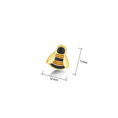 Bumblebee Small Lapel Pin in 18ct Yellow Gold