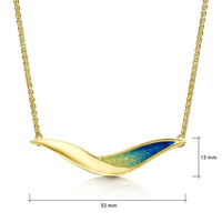 Flight Enamelled Necklace in 18ct Yellow Gold