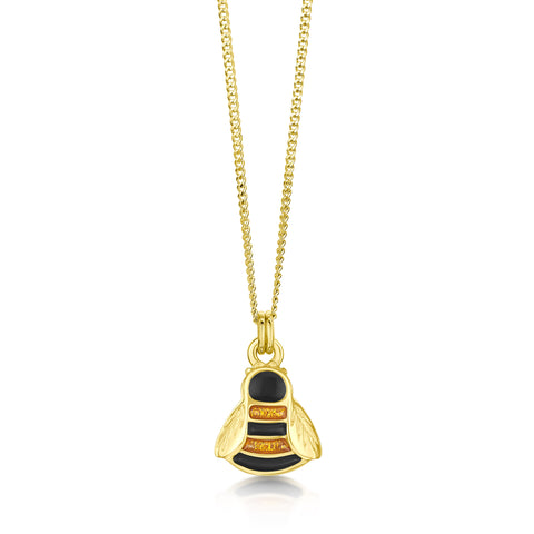 Bumblebee Small Pendant in 18ct Yellow Gold