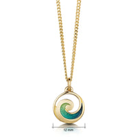 Pentland Enamel Small Pendant Necklace in 18ct Yellow Gold