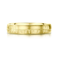 Ogham Small Ring in 18ct Yellow Gold by Sheila Fleet Jewellery
