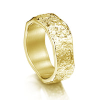 Matrix Texture Band in 18ct Yellow Gold by Sheila Fleet Jewellery