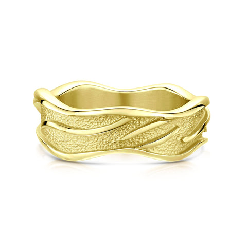 Sea Motion Ring in 18ct Yellow Gold by Sheila Fleet Jewellery