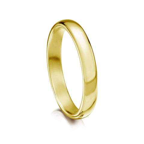 Traditional 3mm Wedding Ring in 18ct Yellow Gold by Sheila Fleet Jewellery