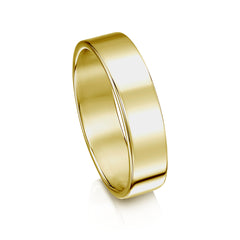 Contemporary 5mm Wedding Ring in 18ct Yellow Gold by Sheila Fleet Jewellery