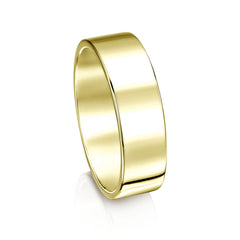 Contemporary 6mm Wedding Ring in 18ct Yellow Gold by Sheila Fleet Jewellery