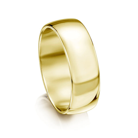 Traditional 8mm Wedding Ring in 18ct Yellow Gold by Sheila Fleet Jewellery